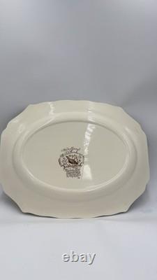 Johnson Bros Windsor Ware Woodland Wild Turkeys Serving Platter Ceramic 20x16