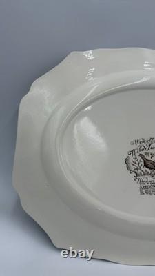 Johnson Bros Windsor Ware Woodland Wild Turkeys Serving Platter Ceramic 20x16