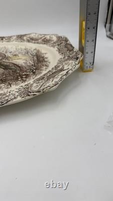 Johnson Bros Windsor Ware Woodland Wild Turkeys Serving Platter Ceramic 20x16