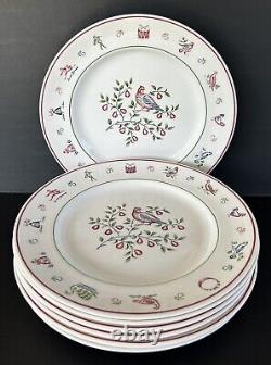 Johnson Brothers 12 Days Of Christmas Dinner Plates 10 1/8 Set Of 7