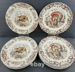 Johnson Brothers (6) Woodland Wild Turkeys (6) His Majesty Vintage Dinner Plates