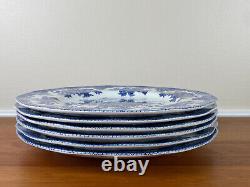 Johnson Brothers ASIATIC PHEASANT Blue 9? Dinner Plates Set of 6 MINT