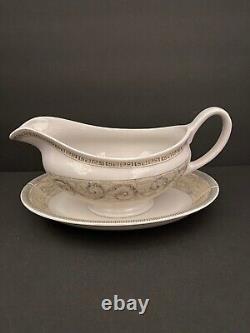 Johnson Brothers Acanthus Cream Dinnerware Set. 34 Pieces