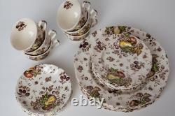 Johnson Brothers Autumn's Delight Transferware Service for 6, 25 Pieces