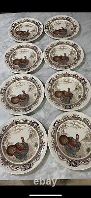 Johnson Brothers Barnyard King Dinner Plate England Turkey 10 3/4 Set Of 8
