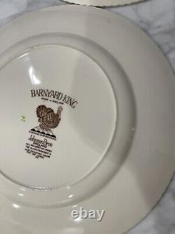 Johnson Brothers Barnyard King Dinner Plate England Turkey 10 3/4 Set Of 8