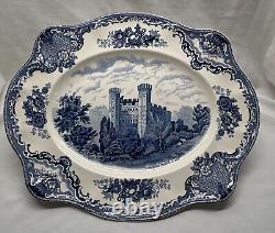 Johnson Brothers Blue Old British Castles Platter 15 Stafford Castle Old Mark