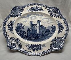 Johnson Brothers Blue Old British Castles Platter 15 Stafford Castle Old Mark