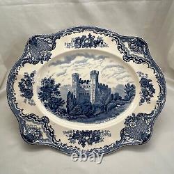 Johnson Brothers Blue Old British Castles Platter 15 Stafford Castle Old Mark