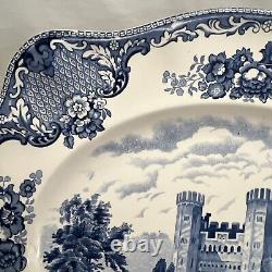 Johnson Brothers Blue Old British Castles Platter 15 Stafford Castle Old Mark