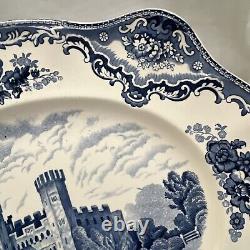 Johnson Brothers Blue Old British Castles Platter 15 Stafford Castle Old Mark