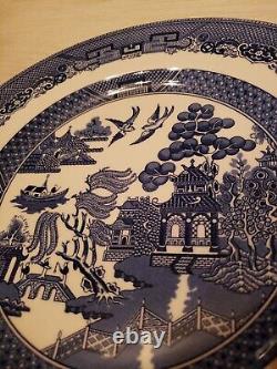 Johnson Brothers Blue Willow 10 Dinner Plates Churchill Lot 4 Made In England