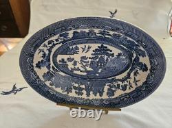 Johnson Brothers Blue Willow 8pc Vintage Service Original Blue Mark Rare/mint