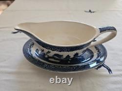 Johnson Brothers Blue Willow 8pc Vintage Service Original Blue Mark Rare/mint