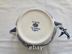 Johnson Brothers Blue Willow 8pc Vintage Service Original Blue Mark Rare/mint