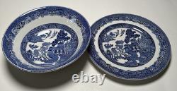 Johnson Brothers Blue Willow Dinnerware 41 pc set (8 place sets) Made in England