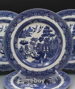 Johnson Brothers Blue Willow Set of 4 Dinner Plates 10.75 England