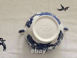 Johnson Brothers Blue Willow Tea Pot Set 1883 Green Stamp Immaculate & Mint