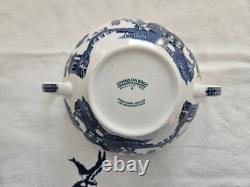 Johnson Brothers Blue Willow Tea Pot Set 1883 Green Stamp Immaculate & Mint