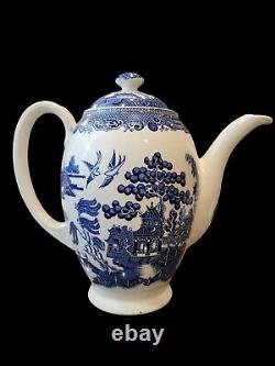 Johnson Brothers Blue Willow Teapot Coffee Pot Excellent