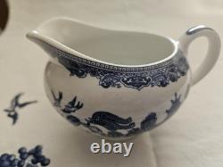 Johnson Brothers Blue Willow Vintage 7 Pc Serve Set1883 Green Stampnew Mint