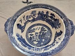Johnson Brothers Blue Willow Vintage Large Service Platter & Bowls Blue Mark