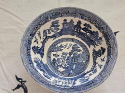 Johnson Brothers Blue Willow Vintage Large Service Platter & Bowls Blue Mark