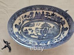 Johnson Brothers Blue Willow Vintage Large Service Platter & Bowls Blue Mark