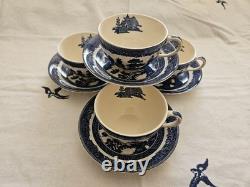 Johnson Brothers Blue Willow Vintage Original Blue Mark 13 Pc Tea Setmint