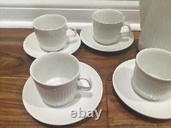 Johnson Brothers Bros Athena ribbed Ironstone Coffee/ tea set for 5+, 17 pc