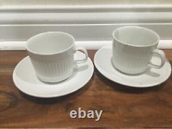 Johnson Brothers Bros Athena ribbed Ironstone Coffee/ tea set for 5+, 17 pc