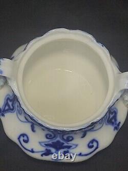 Johnson Brothers Bros. England JEWEL Flow Blue Sugar Bowl NO LID/SEE PHOTOS