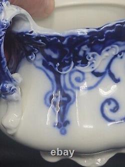 Johnson Brothers Bros. England JEWEL Flow Blue Sugar Bowl NO LID/SEE PHOTOS