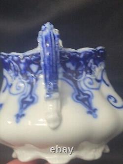 Johnson Brothers Bros. England JEWEL Flow Blue Sugar Bowl NO LID/SEE PHOTOS