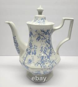 Johnson Brothers Bros Hyde Park Blue Heritage Coffee Pot