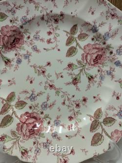 Johnson Brothers Bros Rose Chintz Pink Service Plate Charger England 11.5 Round