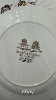 Johnson Brothers Bros Staffordshire Bouquet 35pc Dinner Plates, Tea cups, Saucer