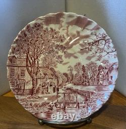 Johnson Brothers China 6 Historic Cream Soup Double Handled Bowls & 5 Saucers