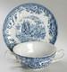 Johnson Brothers Coaching Scenes Blue Cream Soup & Saucer 1194714
