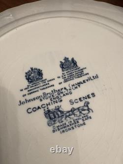 Johnson Brothers Coaching Scenes, Vintage 50 Pieces Set England