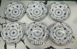 Johnson Brothers Denmark Blue Rimmed Soup Bowl 9 Set Of 6