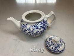 Johnson Brothers Devon Cottage Blue 13-Piece Tea Set Teapot Cups & Saucers