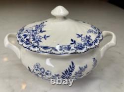 Johnson Brothers Devon Cottage Blue 13-Piece Tea Set Teapot Cups & Saucers