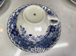 Johnson Brothers Devon Cottage Blue 13-Piece Tea Set Teapot Cups & Saucers