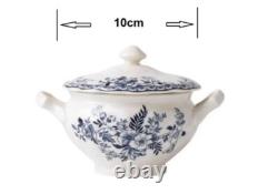 Johnson Brothers Devon Cottage Blue 13-Piece Tea Set Teapot Cups & Saucers