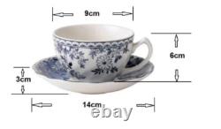 Johnson Brothers Devon Cottage Blue 13-Piece Tea Set Teapot Cups & Saucers