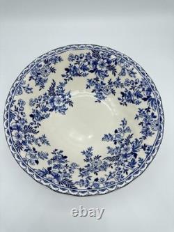 Johnson Brothers Devon Cottage Salad Bowls Set of 4 Blue White Floral 8