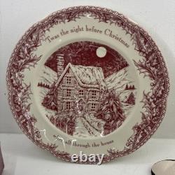 Johnson Brothers Dinner Plates'Twas the Night Before Christmas Set of 4