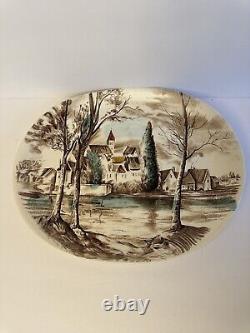 Johnson Brothers Dream Town Covered Casserole Dish And Oval Serving Plate