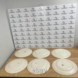 Johnson Brothers England Cream White Scalloped Ironstone Dinnerware Plates 21 pc